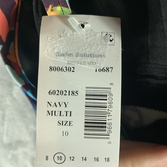 Swim Solutions Women's Swimsuit 10 One Piece Surplice Neck‎ Ruched Animal Tummy - Picture 6 of 9